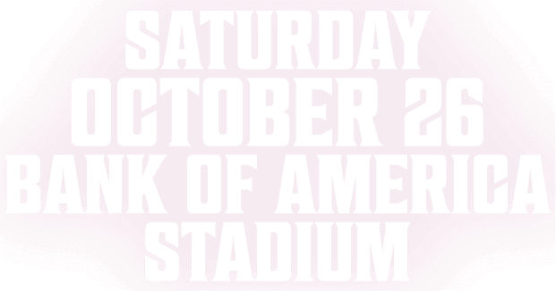 Saturday, October 26th, Bank of America stadium.